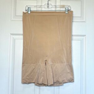 Spanx High Waist Shapewear Womens XXXL 3XL Mid Thigh Beige Open Split Gusset